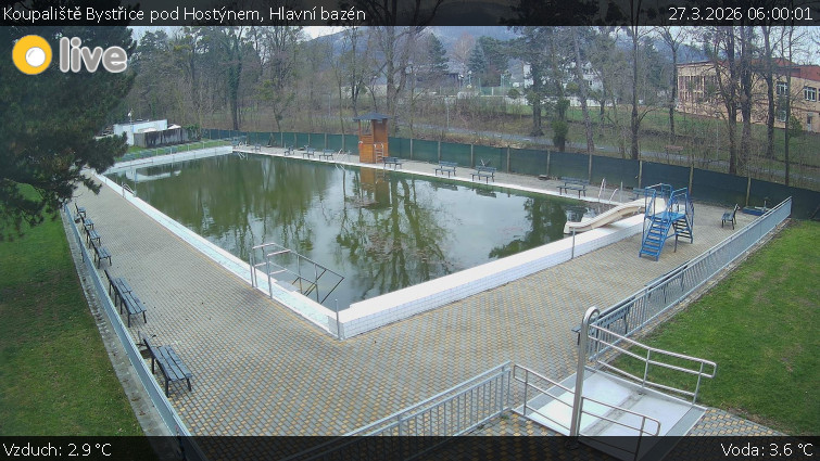 Koupaliště Bystřice pod Hostýnem - Hlavní bazén - 27.3.2026 v 06:00