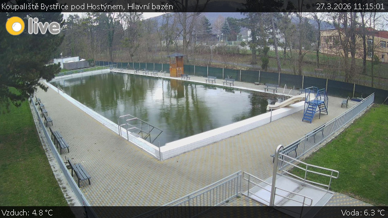 Koupaliště Bystřice pod Hostýnem - Hlavní bazén - 27.3.2026 v 11:15