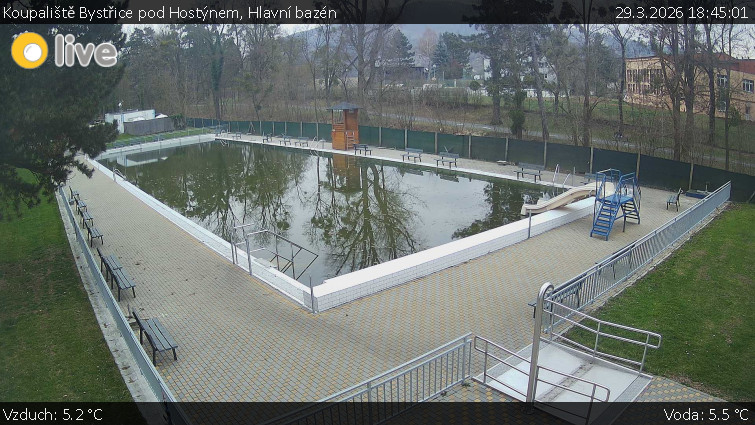 Koupaliště Bystřice pod Hostýnem - Hlavní bazén - 29.3.2026 v 18:45