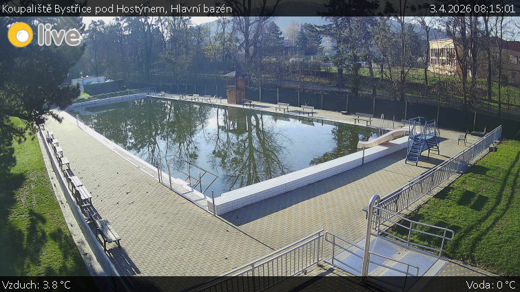 Koupaliště Bystřice pod Hostýnem - Hlavní bazén - 3.4.2026 v 08:15