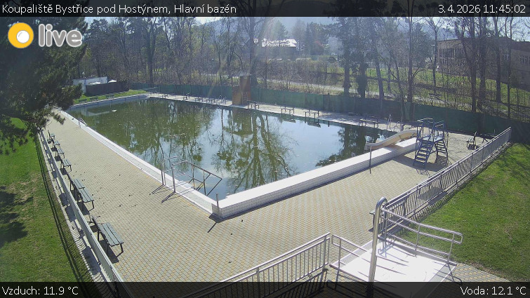 Koupaliště Bystřice pod Hostýnem - Hlavní bazén - 3.4.2026 v 11:45