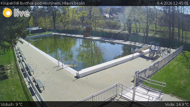 Koupaliště Bystřice pod Hostýnem - Hlavní bazén - 8.4.2026 v 12:45