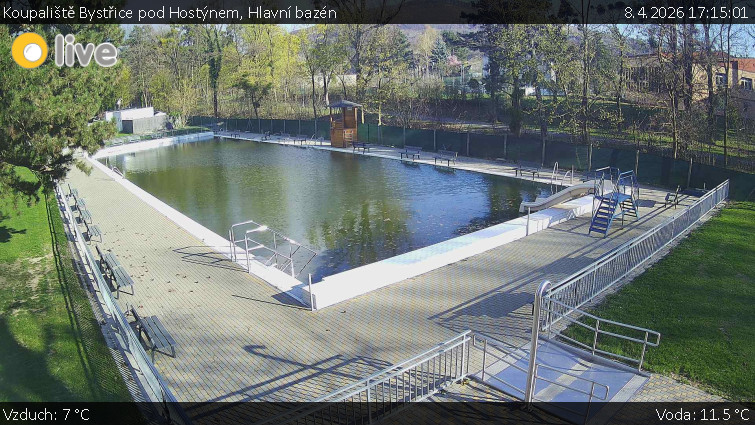Koupaliště Bystřice pod Hostýnem - Hlavní bazén - 8.4.2026 v 17:15