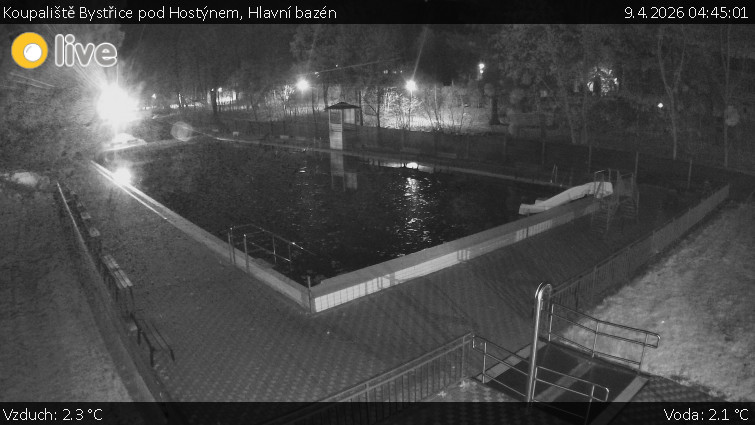 Koupaliště Bystřice pod Hostýnem - Hlavní bazén - 9.4.2026 v 04:45