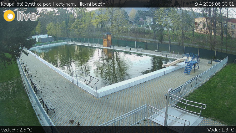 Koupaliště Bystřice pod Hostýnem - Hlavní bazén - 9.4.2026 v 06:30