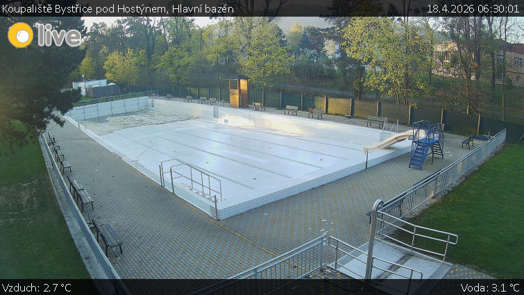 Koupaliště Bystřice pod Hostýnem - Hlavní bazén - 18.4.2026 v 06:30