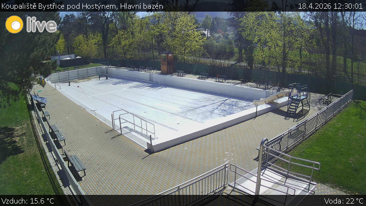 Koupaliště Bystřice pod Hostýnem - Hlavní bazén - 18.4.2026 v 12:30