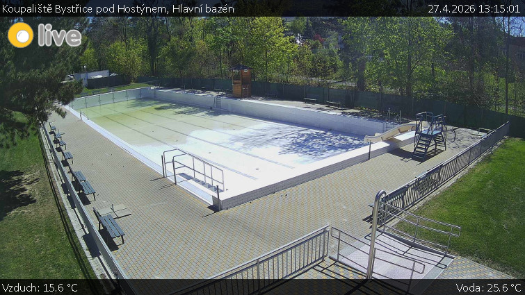 Koupaliště Bystřice pod Hostýnem - Hlavní bazén - 27.4.2026 v 13:15