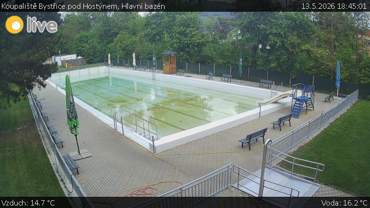 Koupaliště Bystřice pod Hostýnem - Hlavní bazén - 13.5.2026 v 18:45