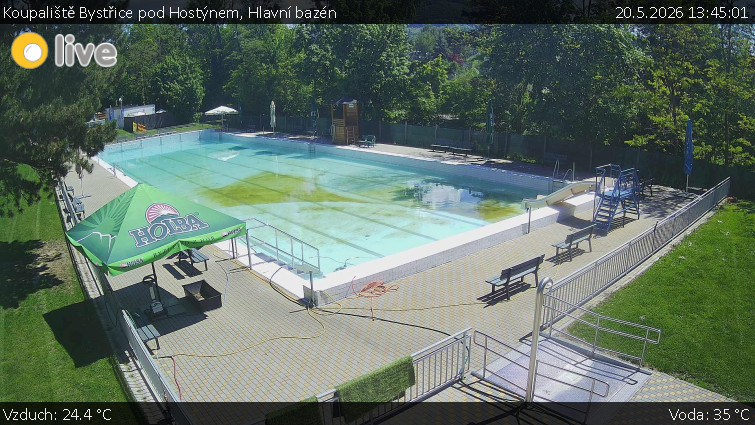 Koupaliště Bystřice pod Hostýnem - Hlavní bazén - 20.5.2026 v 13:45