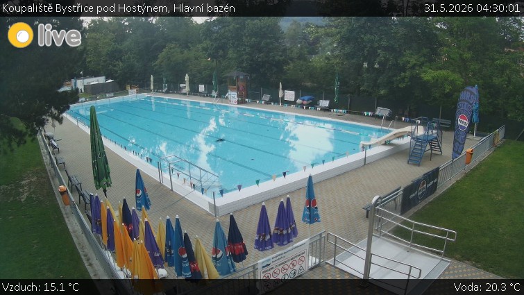 Koupaliště Bystřice pod Hostýnem - Hlavní bazén - 31.5.2026 v 04:30