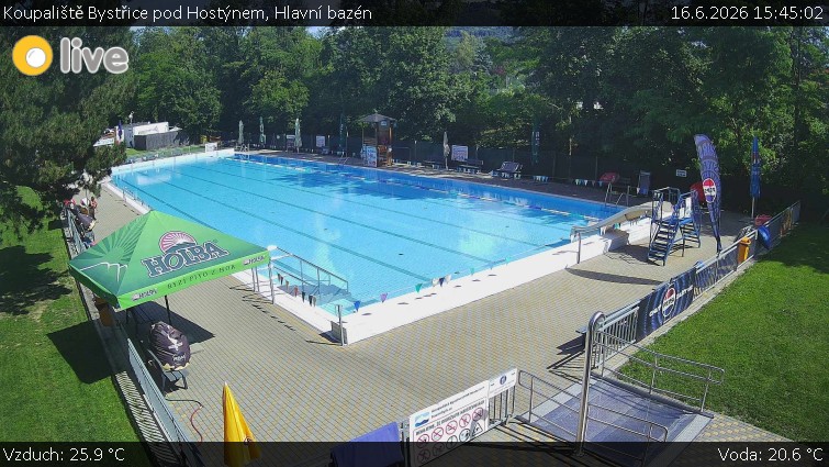 Koupaliště Bystřice pod Hostýnem - Hlavní bazén - 16.6.2026 v 15:45