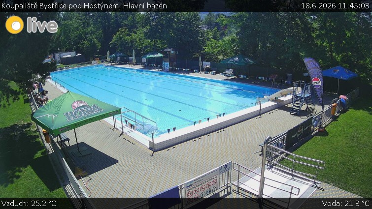 Koupaliště Bystřice pod Hostýnem - Hlavní bazén - 18.6.2026 v 11:45