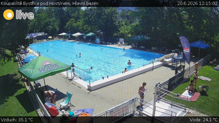 Koupaliště Bystřice pod Hostýnem - Hlavní bazén - 20.6.2026 v 12:15