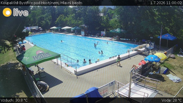 Koupaliště Bystřice pod Hostýnem - Hlavní bazén - 1.7.2026 v 11:00