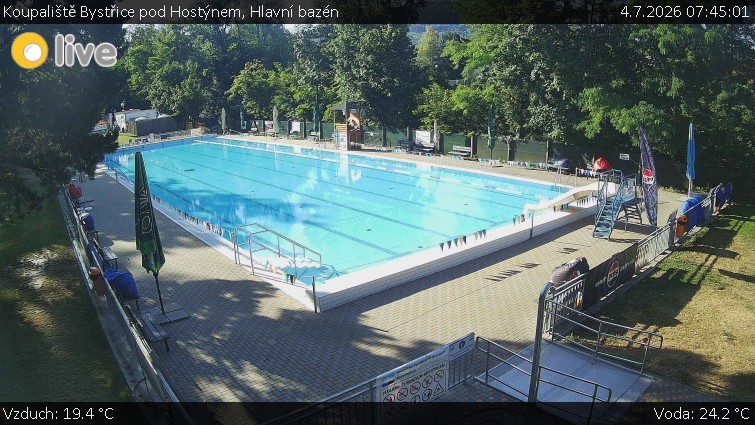 Koupaliště Bystřice pod Hostýnem - Hlavní bazén - 4.7.2026 v 07:45