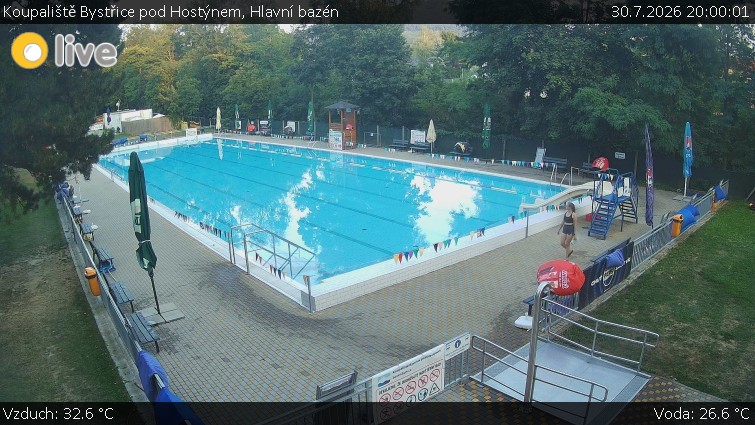 Koupaliště Bystřice pod Hostýnem - Hlavní bazén - 30.7.2026 v 20:00