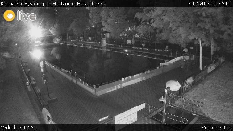 Koupaliště Bystřice pod Hostýnem - Hlavní bazén - 30.7.2026 v 21:45