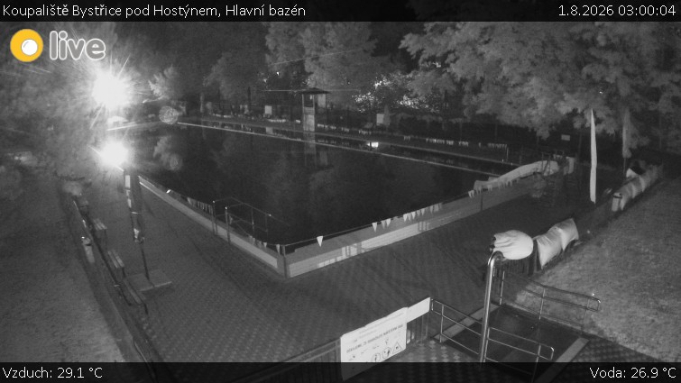 Koupaliště Bystřice pod Hostýnem - Hlavní bazén - 1.8.2026 v 03:00