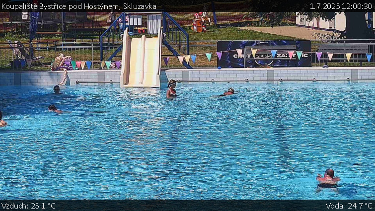 Koupaliště Bystřice pod Hostýnem - Skluzavka - 1.7.2025 v 12:00 Koupaliště Bystřice pod Hostýnem - Skluzavka - 1.7.2025 v 12:00