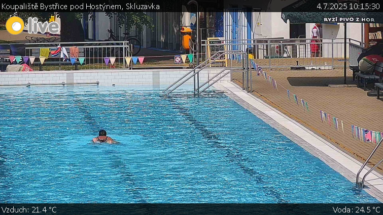 Koupaliště Bystřice pod Hostýnem - Skluzavka - 4.7.2025 v 10:15 Koupaliště Bystřice pod Hostýnem - Skluzavka - 4.7.2025 v 10:15
