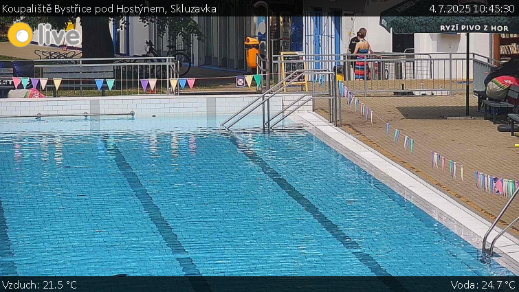 Koupaliště Bystřice pod Hostýnem - Skluzavka - 4.7.2025 v 10:45 Koupaliště Bystřice pod Hostýnem - Skluzavka - 4.7.2025 v 10:45