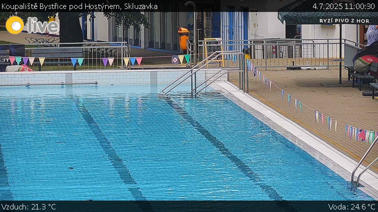 Koupaliště Bystřice pod Hostýnem - Skluzavka - 4.7.2025 v 11:00 Koupaliště Bystřice pod Hostýnem - Skluzavka - 4.7.2025 v 11:00