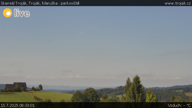 Skiareál Troják - Troják, Maruška - parkoviště - 15.7.2025 v 08:33 Skiareál Troják - Troják, Maruška - parkoviště - 15.7.2025 v 08:33