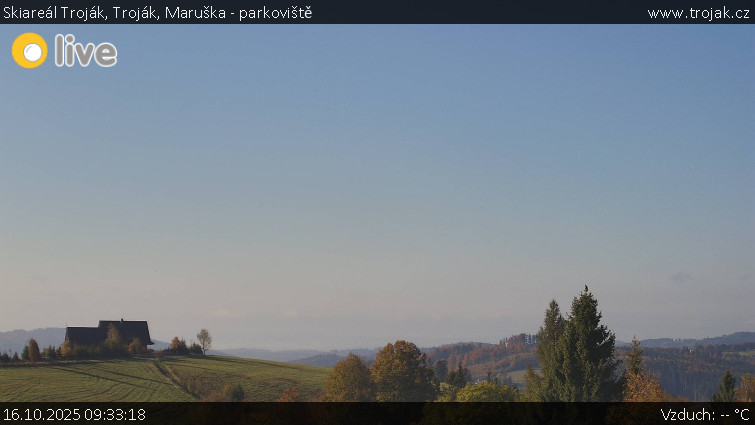 Skiareál Troják - Troják, Maruška - parkoviště - 16.10.2025 v 09:33 Skiareál Troják - Troják, Maruška - parkoviště - 16.10.2025 v 09:33