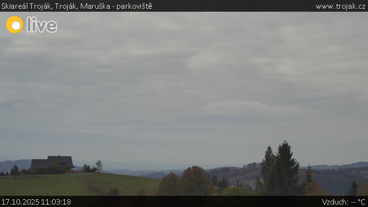 Skiareál Troják - Troják, Maruška - parkoviště - 17.10.2025 v 11:03 Skiareál Troják - Troják, Maruška - parkoviště - 17.10.2025 v 11:03
