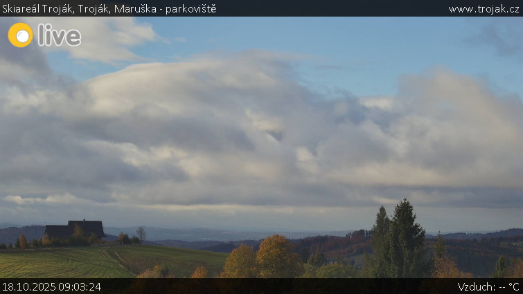 Skiareál Troják - Troják, Maruška - parkoviště - 18.10.2025 v 09:03 Skiareál Troják - Troják, Maruška - parkoviště - 18.10.2025 v 09:03