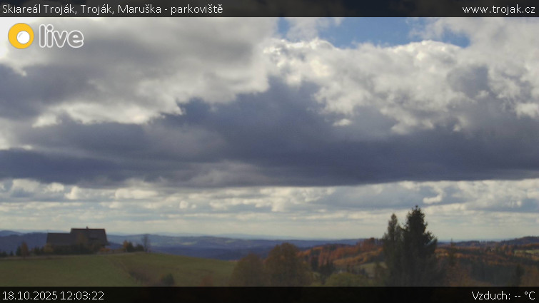 Skiareál Troják - Troják, Maruška - parkoviště - 18.10.2025 v 12:03 Skiareál Troják - Troják, Maruška - parkoviště - 18.10.2025 v 12:03