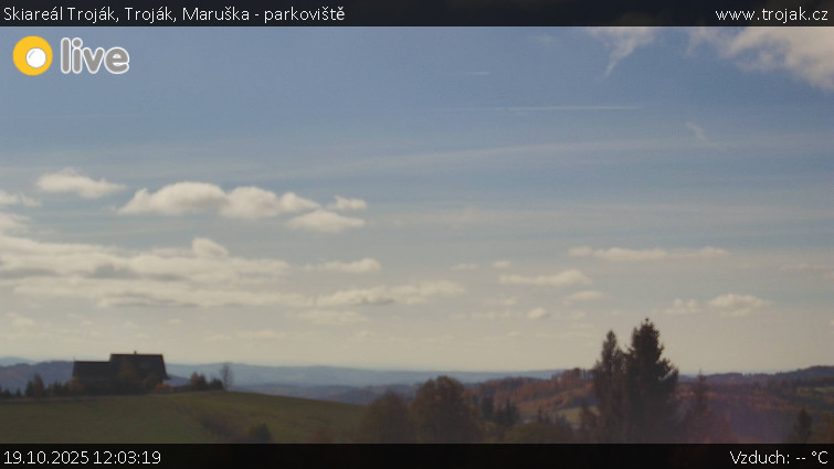 Skiareál Troják - Troják, Maruška - parkoviště - 19.10.2025 v 12:03 Skiareál Troják - Troják, Maruška - parkoviště - 19.10.2025 v 12:03