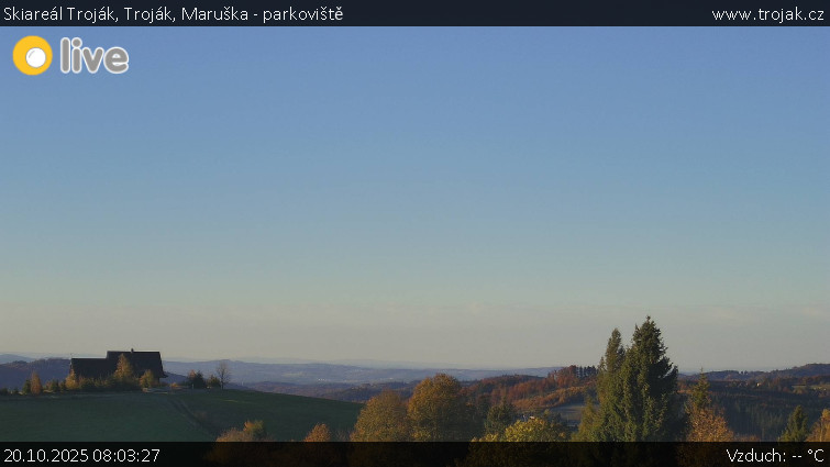 Skiareál Troják - Troják, Maruška - parkoviště - 20.10.2025 v 08:03 Skiareál Troják - Troják, Maruška - parkoviště - 20.10.2025 v 08:03