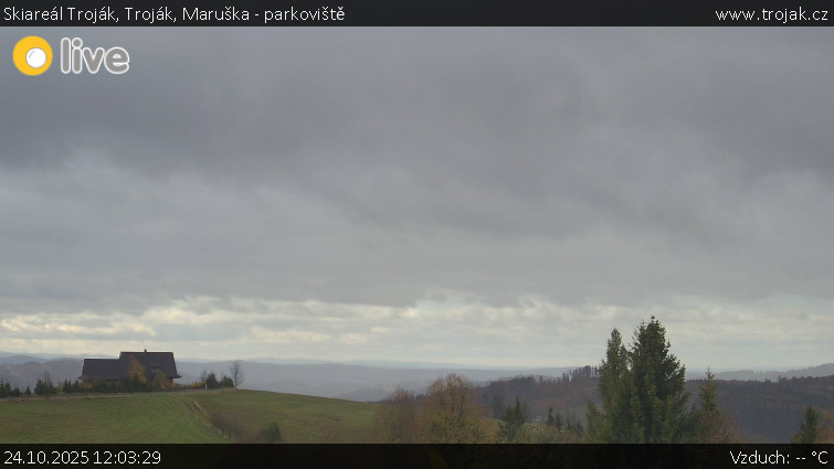 Skiareál Troják - Troják, Maruška - parkoviště - 24.10.2025 v 12:03 Skiareál Troják - Troják, Maruška - parkoviště - 24.10.2025 v 12:03