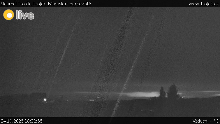 Skiareál Troják - Troják, Maruška - parkoviště - 24.10.2025 v 18:32 Skiareál Troják - Troják, Maruška - parkoviště - 24.10.2025 v 18:32