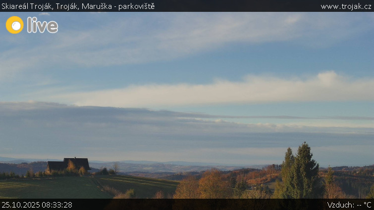 Skiareál Troják - Troják, Maruška - parkoviště - 25.10.2025 v 08:33 Skiareál Troják - Troják, Maruška - parkoviště - 25.10.2025 v 08:33