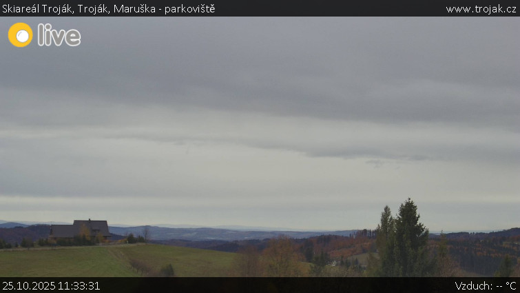 Skiareál Troják - Troják, Maruška - parkoviště - 25.10.2025 v 11:33 Skiareál Troják - Troják, Maruška - parkoviště - 25.10.2025 v 11:33