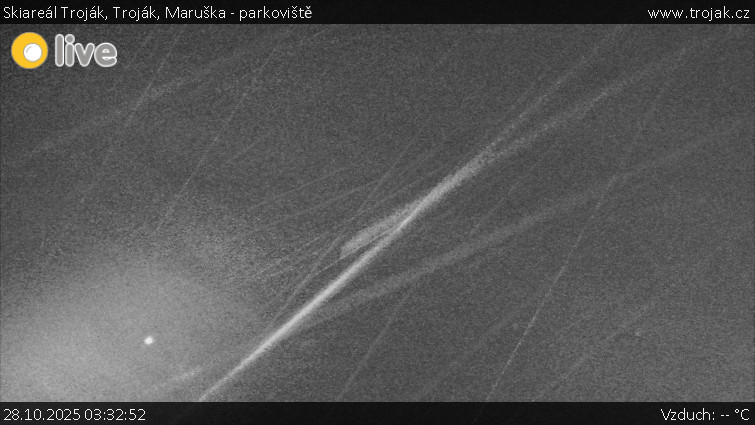Skiareál Troják - Troják, Maruška - parkoviště - 28.10.2025 v 03:32 Skiareál Troják - Troják, Maruška - parkoviště - 28.10.2025 v 03:32