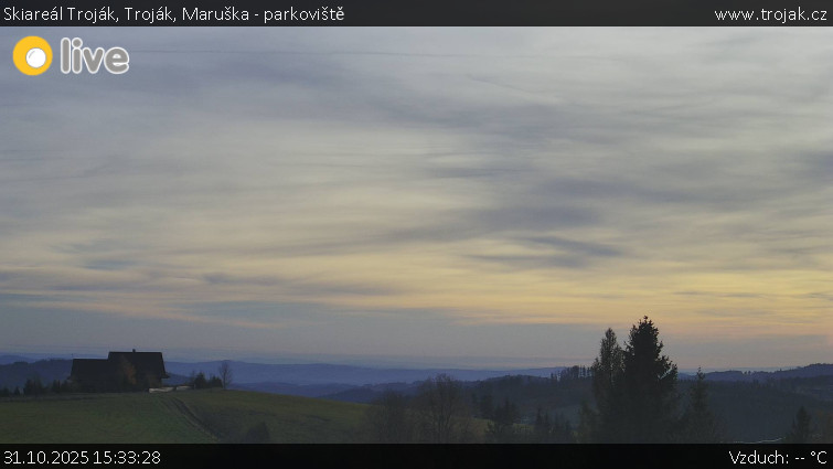 Skiareál Troják - Troják, Maruška - parkoviště - 31.10.2025 v 15:33 Skiareál Troják - Troják, Maruška - parkoviště - 31.10.2025 v 15:33
