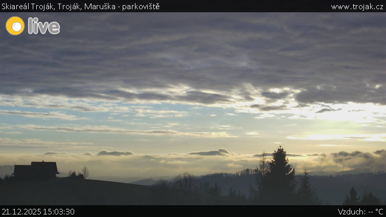 Skiareál Troják - Troják, Maruška - parkoviště - 21.12.2025 v 15:03