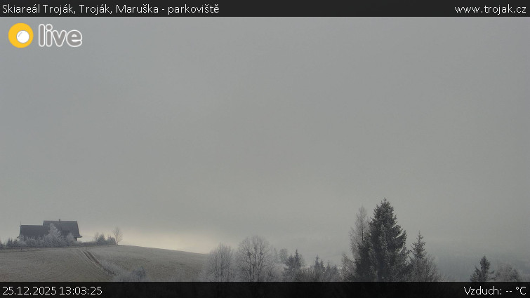 Skiareál Troják - Troják, Maruška - parkoviště - 25.12.2025 v 13:03