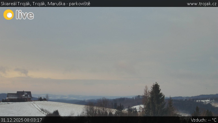 Skiareál Troják - Troják, Maruška - parkoviště - 31.12.2025 v 08:03