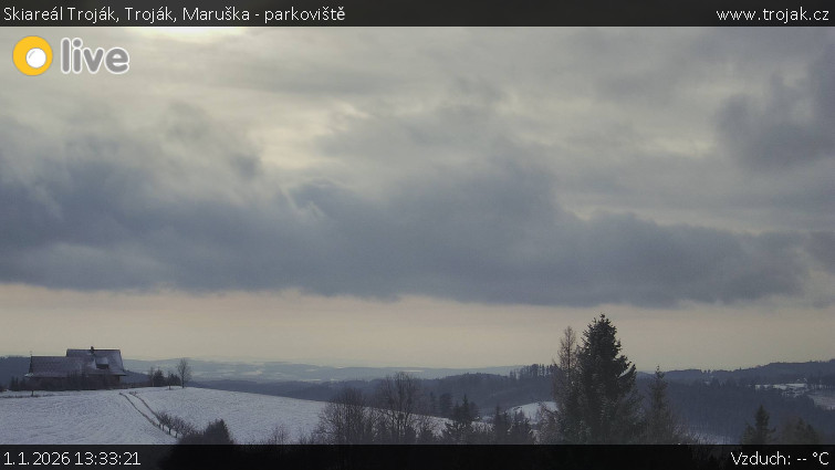 Skiareál Troják - Troják, Maruška - parkoviště - 1.1.2026 v 13:33