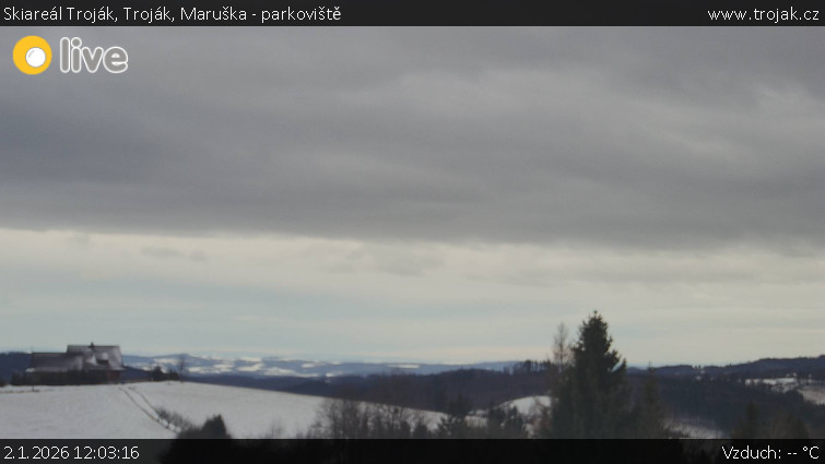 Skiareál Troják - Troják, Maruška - parkoviště - 2.1.2026 v 12:03