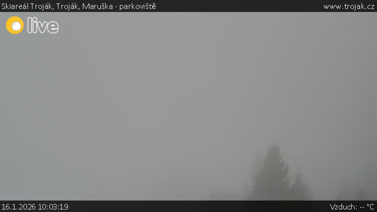 Skiareál Troják - Troják, Maruška - parkoviště - 16.1.2026 v 10:03