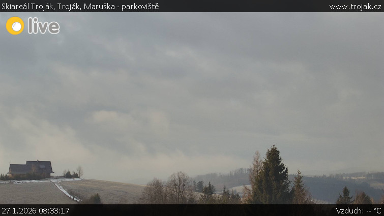 Skiareál Troják - Troják, Maruška - parkoviště - 27.1.2026 v 08:33