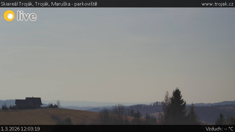 Skiareál Troják - Troják, Maruška - parkoviště - 1.3.2026 v 12:03