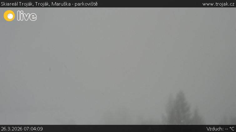 Skiareál Troják - Troják, Maruška - parkoviště - 26.3.2026 v 07:04