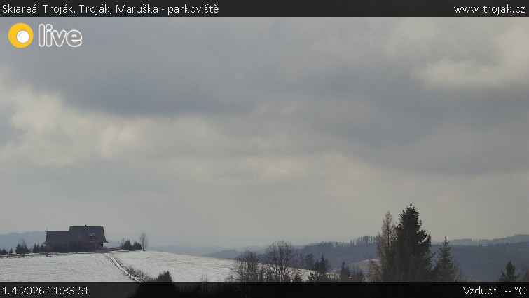 Skiareál Troják - Troják, Maruška - parkoviště - 1.4.2026 v 11:33